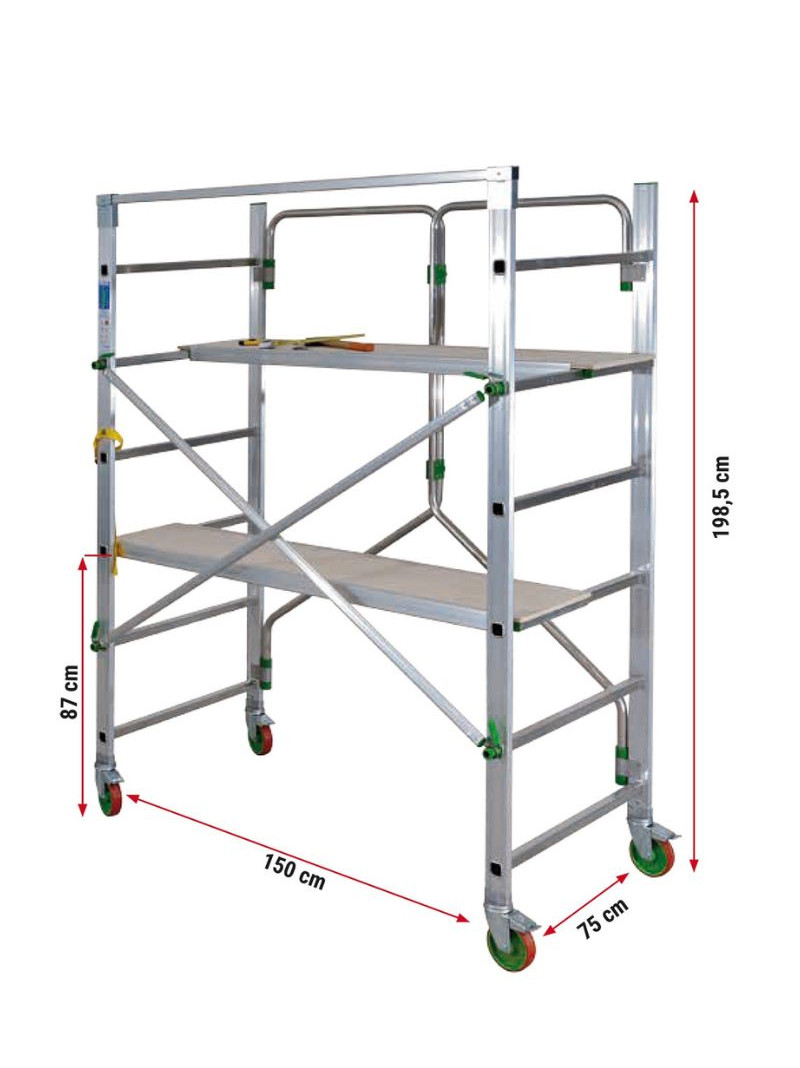 Échafaudage Roulant Aluminium Facal Piego Double Plateau