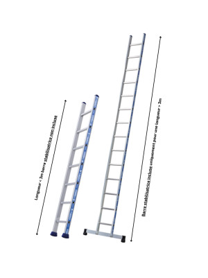 Échelle Simple Aluminium Montants Renforcés Platinium