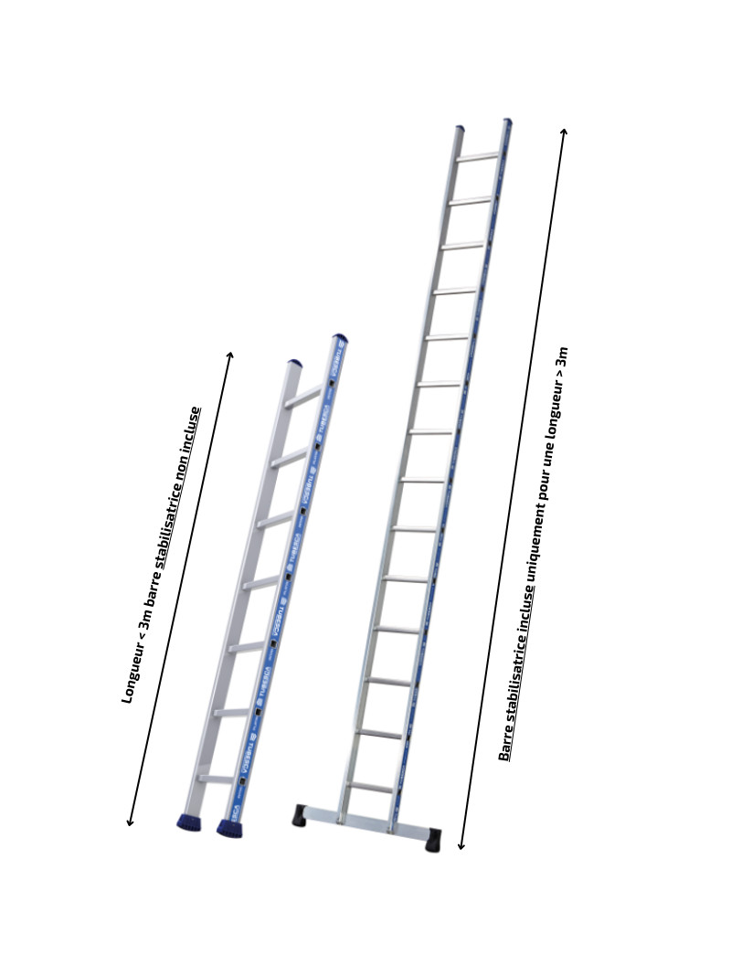 Échelle Simple Aluminium Montants Renforcés Platinium