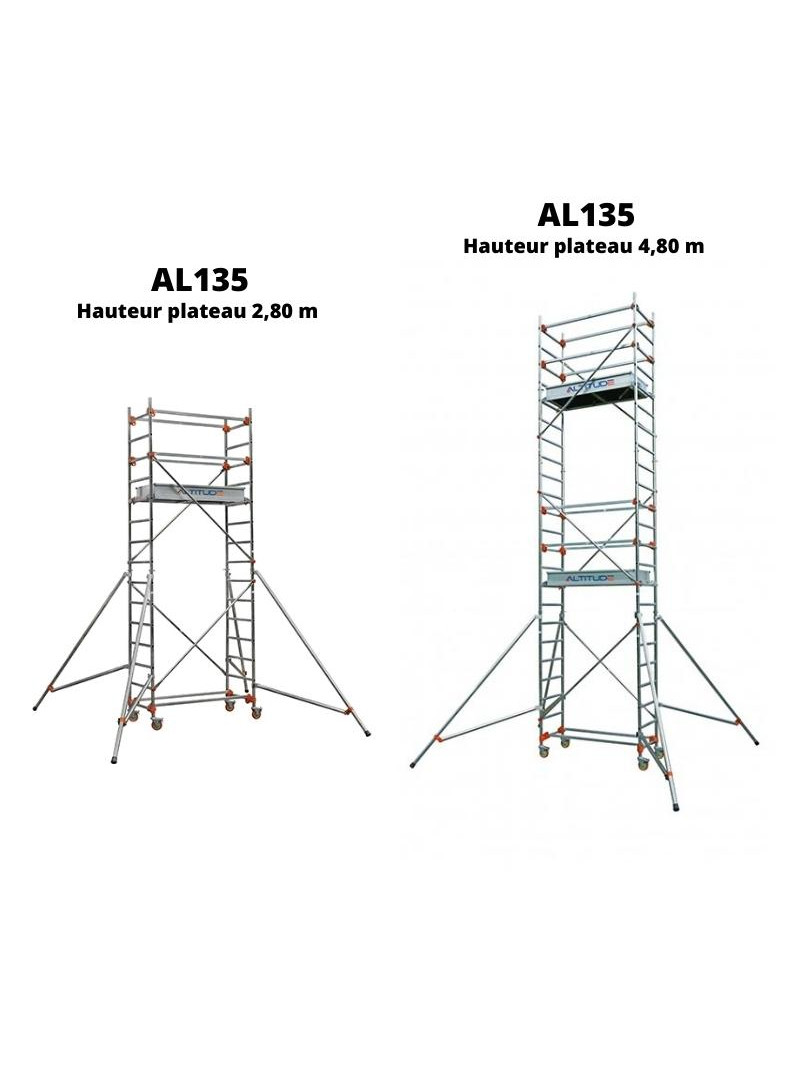 Al135 - base pliante - hauteur de travail 4,80 et 6m80