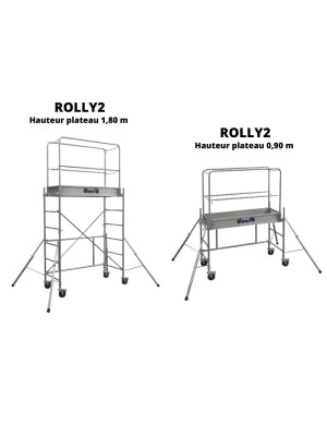 échafaudages roulants DUARIB Rolly2 hauteur de plateforme 0,90m et 1,80m