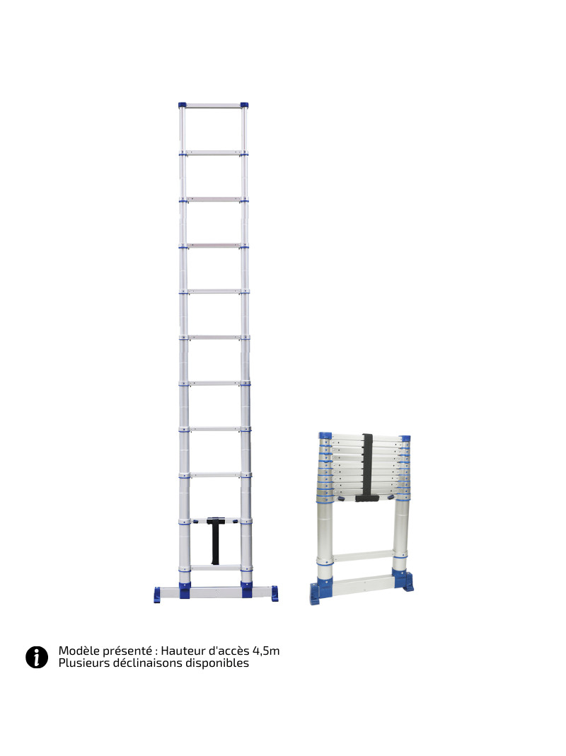 Échelle Aluminium Télescopique X'Tenso2 sur fond blanc