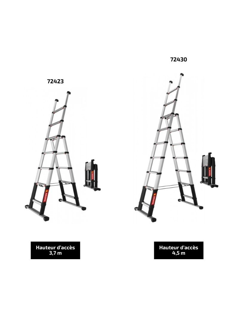 Échelle Aluminium Télescopique Simple x Double Telestep - déclinaisons