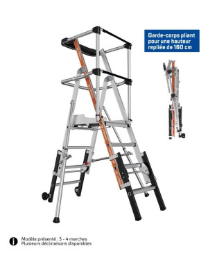 Plate-forme Télescopique Raptorscopic GC Sangles sur fond blanc